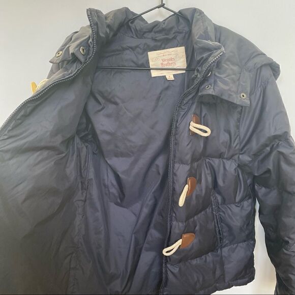 Brooks Brothers Down Puffer Coat Winter Jacket Navy Blue Coat 6 - Picture 7 of 11